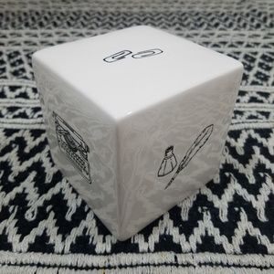 Vintage Rae Dunn Magenta Cube Paperweight